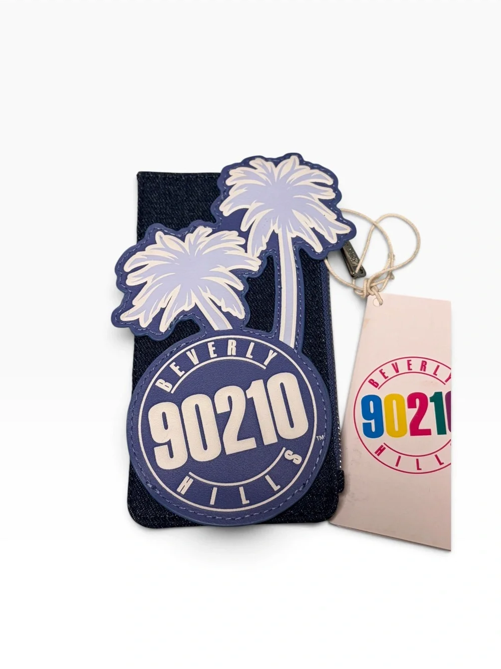 Loungefly Paramount 90210 Large Card Holder Card Case Wallet Denim Palm Trees